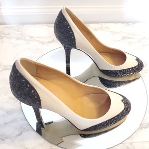 J. Crew Mona Oxford Pumps Heel Glitter